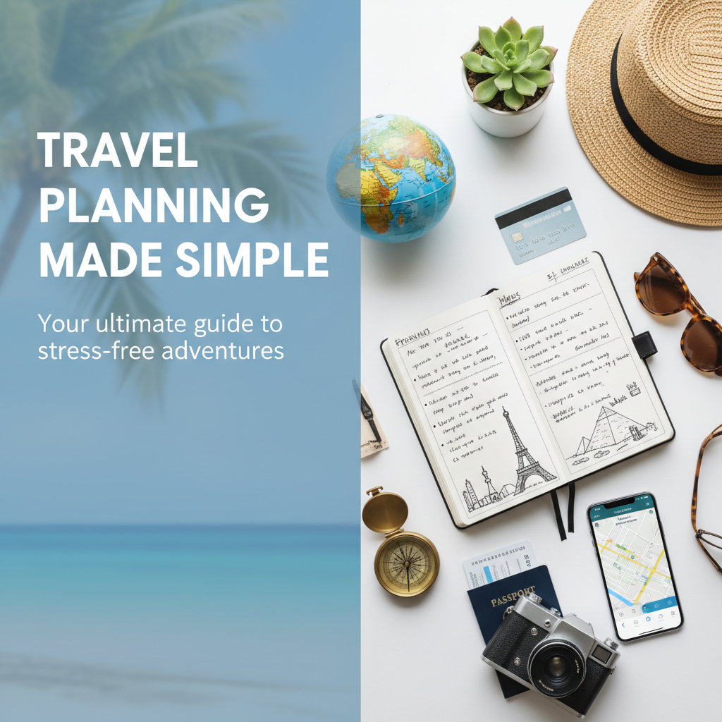 Professional blog header image for article titled: Travel Planning Made Simple. High quality, relevant imagery, clean composition.