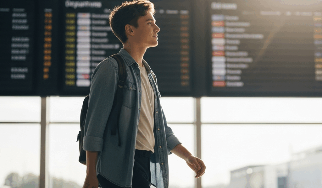 young traveler walking through modern airport terminal with 20260331 134817