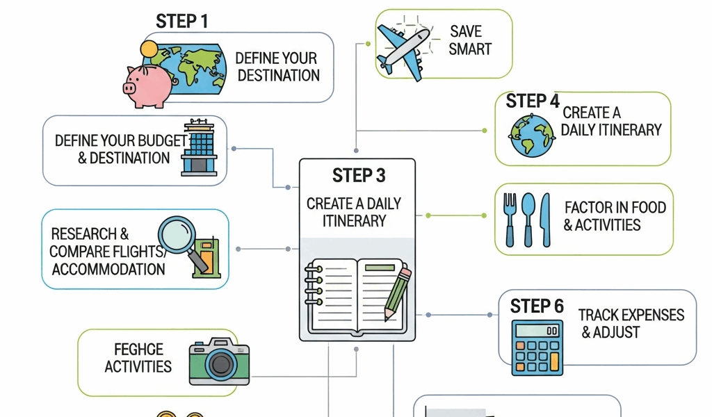 Professional photograph related to: How to Plan a Trip on a Budget — Step by Step for First-Timers. 
